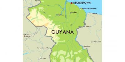 A map of Guyana