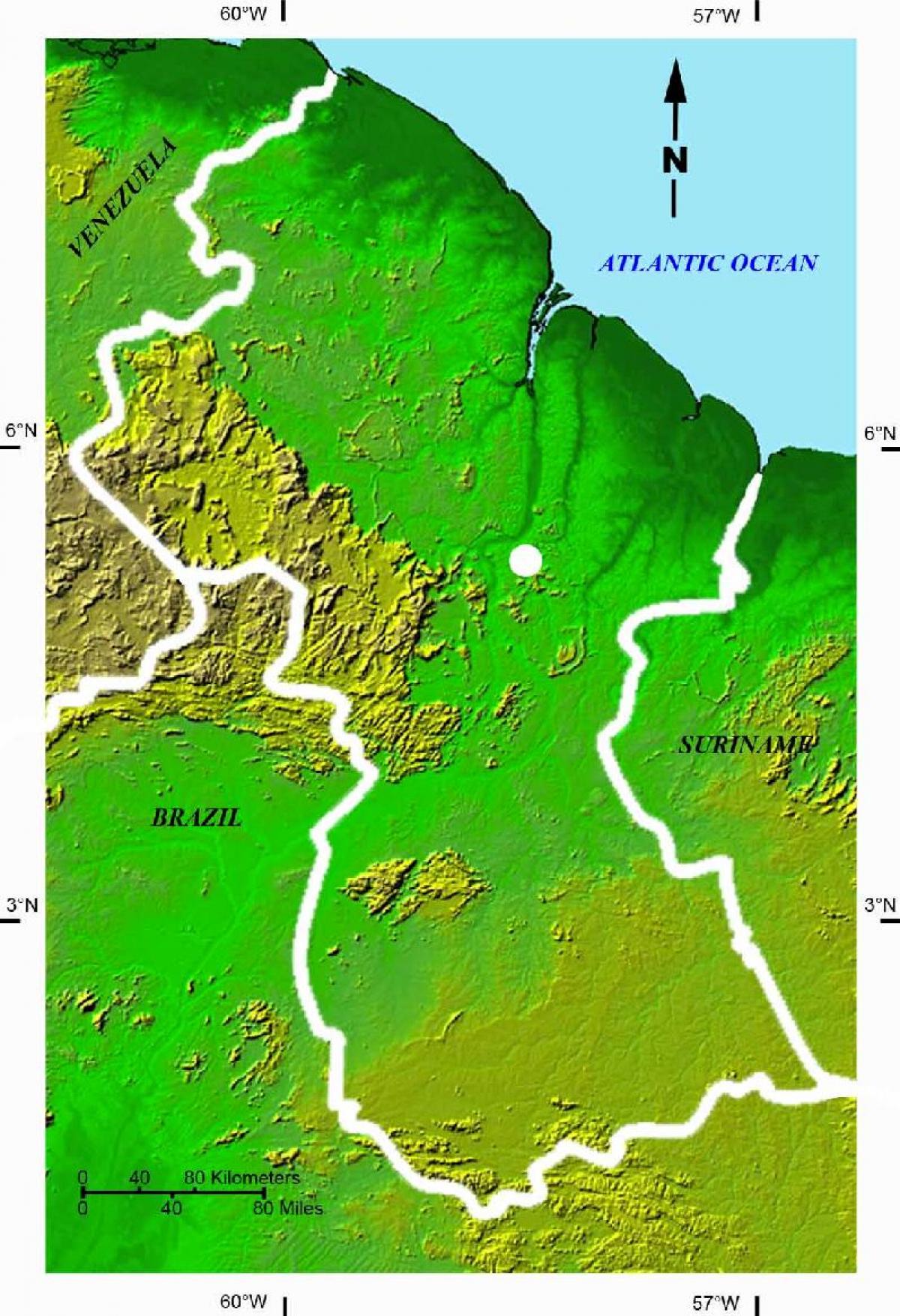 Satellite Map Of Guyana Satellite Map Of Guyana - Map Of Satellite Map Of Guyana (South America -  Americas)