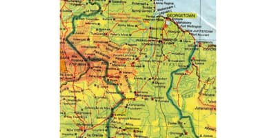 Map of Guyana africa